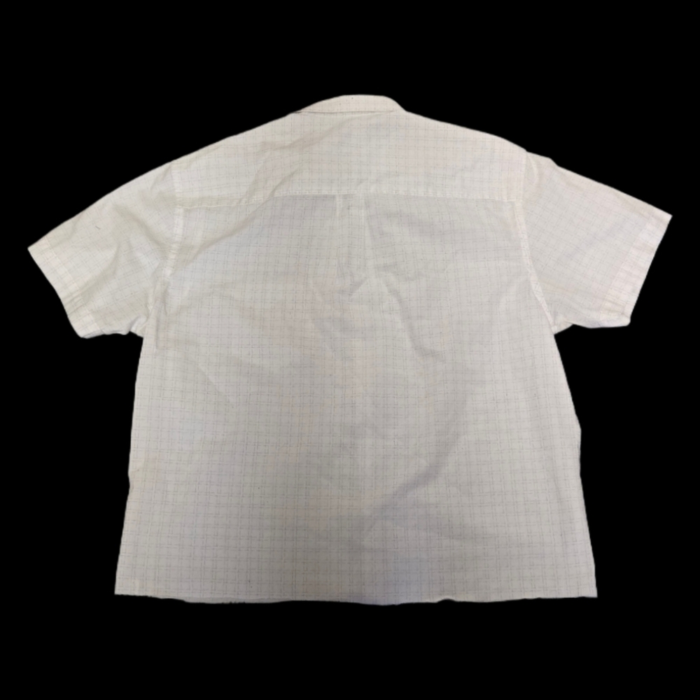Cropped Van Heusen Casual Button Down Short Sleeve Shirt
